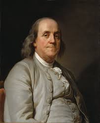 een portretfoto van benjamin franklin, een echte alleskunner en een van de grondleggers in Amerika
